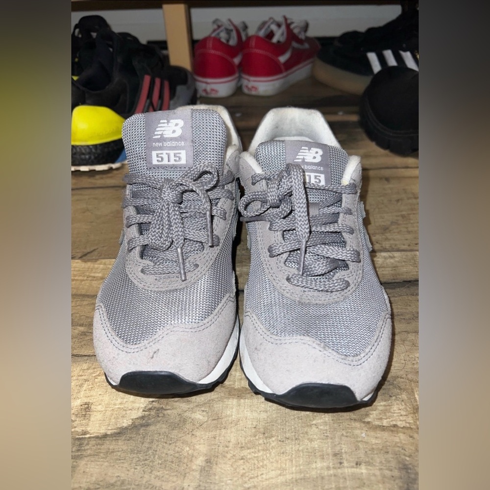 New Balance Gray and White 515 Sneakers